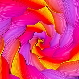 Spiral Swirls Plastic Sunset